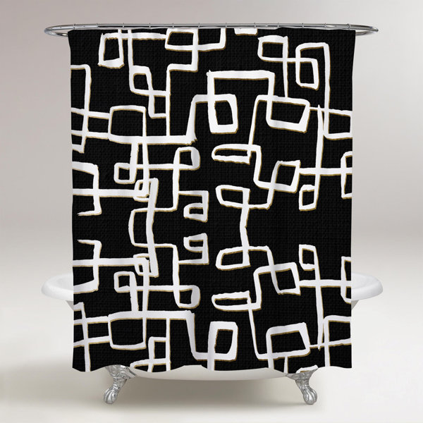 Oliver Gal Rideau de douche géométrique simple Wayfair Canada